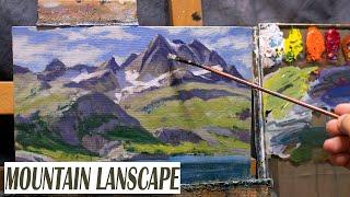 How To Paint A Beautiful Mountain Landscape In Oil - Painting with Samir