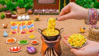 Miniature Egg Masala Maggi | Egg Maggi Recipe | Tiny Foodkey | Anda Masala | Indian Street Food