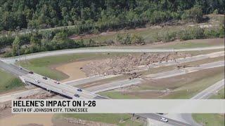 Hurricane Helene impacts travel on I-26 in NC, TN