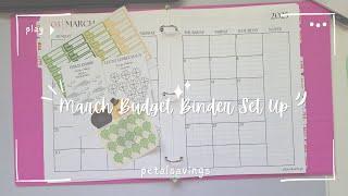 March 2025 Cash Envelope Budget Planner Setup | Setting Up My Planner for the New Month | Low Income