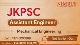 JKPSC 2022 Notification out | Assistant Engineer | Mechanical Engineering | Exam Syllabus & strategy