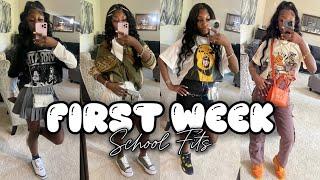 FIRST WEEK OF MY HIGHSCHOOL FITS || grwm, school vlog, games, outfit rating, etc