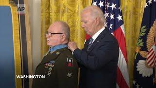 Biden awards the Medal of Honor and Medal of Valor to military heroes