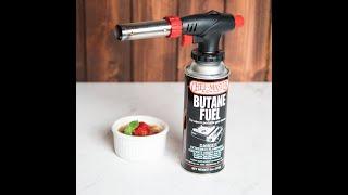 Chef Master Premium Butane Torch, 90022, Chef’s Kitchen Torch, Fits 8oz Can, Adjustable Flame Knob