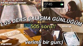 LGS DERS ÇALIŞMA GÜNLÜĞÜM #4 || 505 soru!! bol bol deneme çözme, şubat ayı örnek soruları #lgs2023