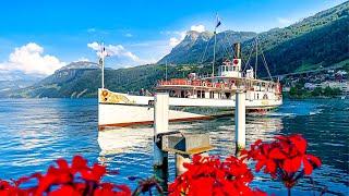 Beckenried, a jewel on Lake Lucerne  Switzerland 4K