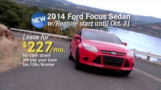 October Ford Focus and Fusion lease specials