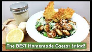 The BEST & Easiest Homemade Caesar Salad Recipe! (My Favorite Salad!)