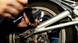 How to replace Sachs MadAss rear brake pads CDF-009 using improvised tools