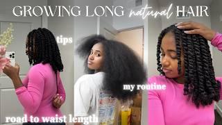 How I'm Growing Long Hair in 2024 | My Natural Hair Care Routine for Length Retention *update*