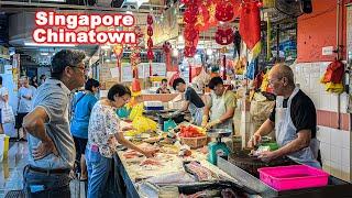 Chinatown Complex wet market , Singapore. A morning walk