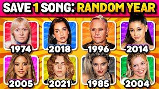 Save One Song  NEW RANDOM YEAR (6 Songs) | Music Quiz Challenge