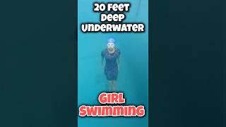 Watch This Girl Ace a 20ft Deep Underwater Swim  #swimming #underwater #girl