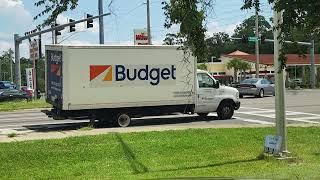 Driving Budget  moving truck on rim!