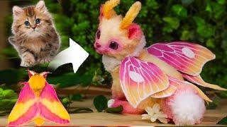 I Combined A Moth And A Kitten To Create a Mitten l DIY Art Doll