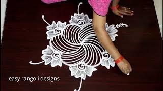 Creative 3 dots rangoli & kolam designs || Daily muggulu