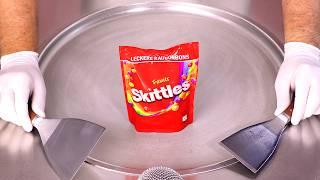 I Freeze Skittles and Turn Them Into Ice Cream Rolls! (-30°C) | ASMR