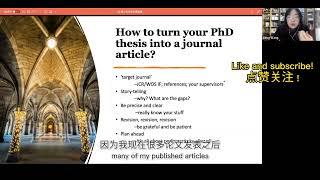 How to turn your PhD thesis into 5 journal articles? Interview with Dr Geng Wang如何在博士论文基础上发表5篇期刊论文？