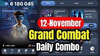 Grand Combat Daily Combo 12 November | Grand Combat Daily Combo Today