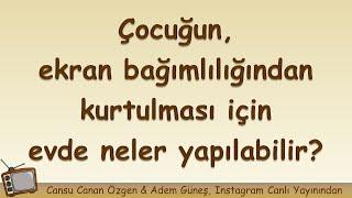 Çocuğun, ekran bağımlılığından kurtulması için evde neler yapılabilir? ▫️ Adem Güneş