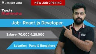 1.25 LAKHS SALARY | REACT.JS DEVELOPER | JOBS FOR SOFTWARE ENGINEERS - Jobs In India