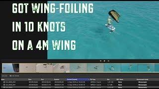 Got wingfoiling in 10 knots with a 4m Wing