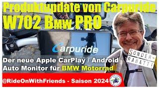 Das neue Carpuride W702 B PRO | BMW Motorrad Edition für Apple CarPlay und Android Auto