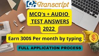 Gotranscript test answers live demo | Gotranscript application process | Earn money online 2023