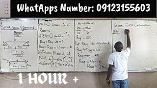 Shear Force And Bending Moment Diagram (Introduction) with EXAMPLE #excellentlinkacademy