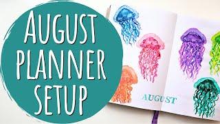 August Planner Setup | Functional & Decorative Planning & Watercolor Jellies 🪼