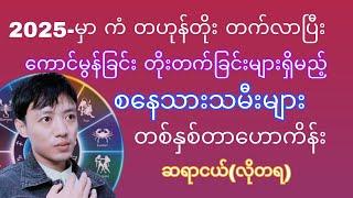 2025-မှာ ကံ တဟုန်တိုး တိုးတက်ပြီး၊ ကောင်းမွန်း တိုးတက်ခြင်းများ ရှိလာပြည့် စနေသားသမီး ဟောစာတမ်း