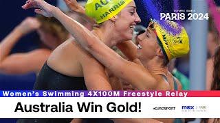 THRILLER! ‍️ | Swimming 4 × 100m Freestyle Relay Highlights | Paris Olympics 2024 #Paris2024