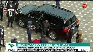 Burundi President Evariste Ndayishimiye arrives at KICC for the African Summit