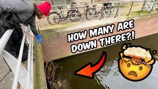 How Many Are Down Here?! Magnet Fishing in Amsterdam is CRAZY!