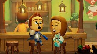 Abby from Wii Sports goes on a date with Miitonio! (Miitopia Demo Cafe)