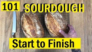 101: Beginners NO KNEAD Sourdough Loaf, Start to Finish - Bake With Jack