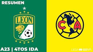 Resumen y Goles | León vs América | Liga BBVA MX | Apertura 2023 - Cuartos de Final IDA