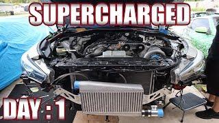 BUILDING A SUPERCHARGED 3.7L Q50 ! | Day 1