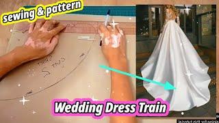  How to Make a Wedding Dress Train Pattern Making × falda circular x Sewing Tutorial