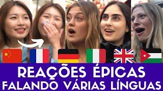 REAÇÕES ÉPICAS FALANDO VÁRIAS LÍNGUAS (EM LONDRES) - GABRIEL POLIGLOTA