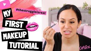 STRUGGLING WITH MY FIRST MAKEUP TUTORIAL!!