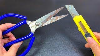 Dull Scissors? A Small Knife Fixes It Instantly!