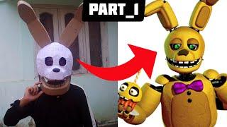 How to Make Spring Bonnie Mask With Cardboard [ FNAF COSPLAY ] PART_1