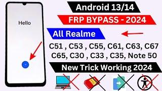 All Realme FRP Bypass Android 13/14 Update | New Trick 2024 | All Realme Google Account Bypass