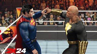 Superman Vs Black Adam | Last man Standing Match - WWE 2K24 - PS5 [4K 60FPS]