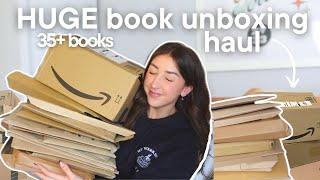 huge book unboxing haul 35+ books