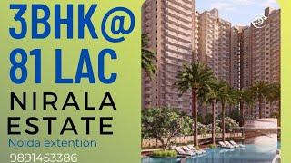 Affordable 3BHK Flat Nirala Estate project Techzone 4 Noida Extention well connected to Noida