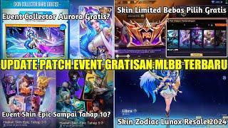 UPDATE EVENT SKIN COLLECTOR AURORA GRATIS? EVENT SKIN EPIC SAMPAI TAHAP 10 & M6 CHEST SKIN EPIC MLBB