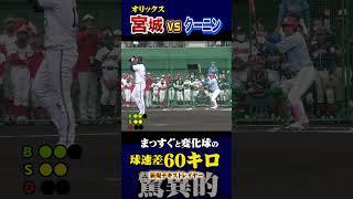 まっすぐと変化球の球速差60キロ…宮城大弥がクーニンにガチ投げ！