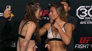 Juliana Miller vs. Luana Santos - Face-Off - (UFC Fight Night: Luque vs. dos Anjos) - /r/WMMA